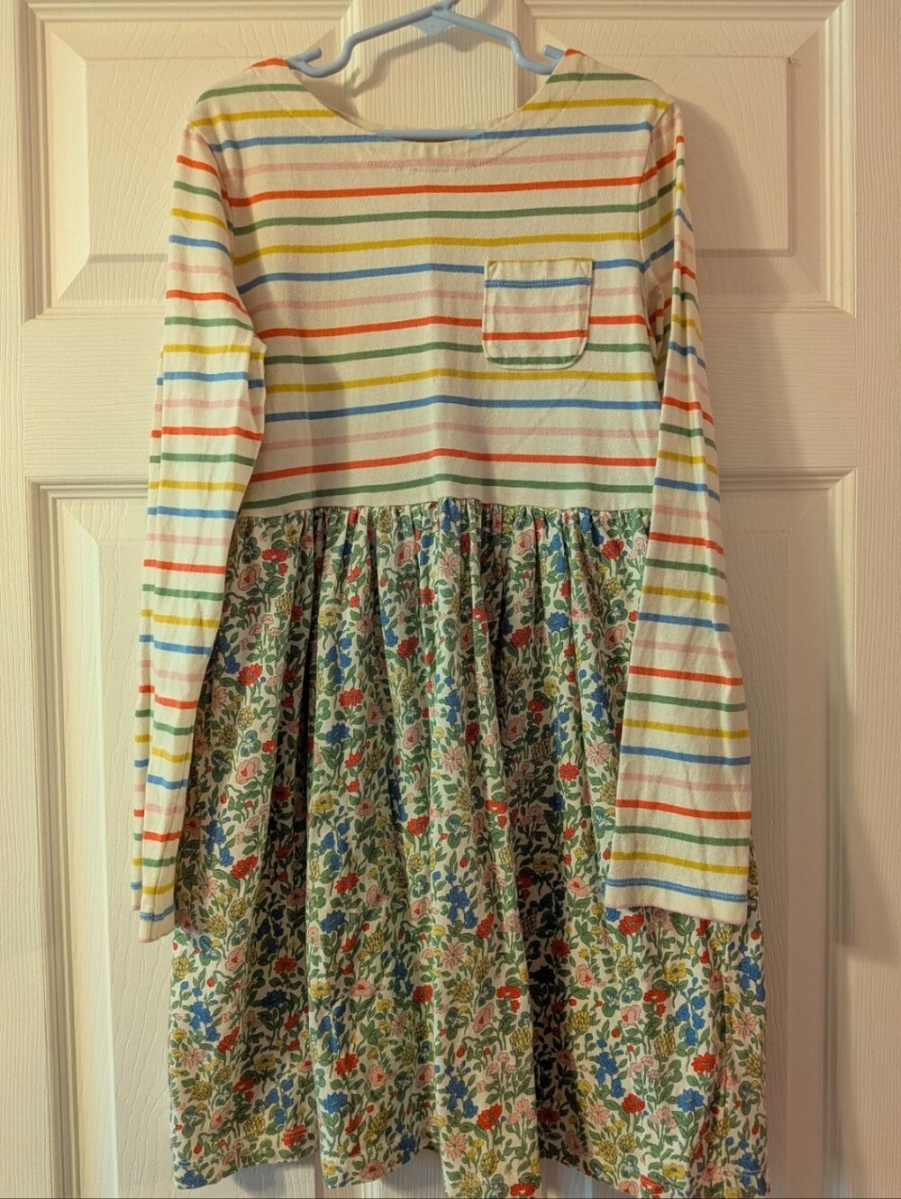 Mini Boden Long Sleeve Floral Dress With Pockets